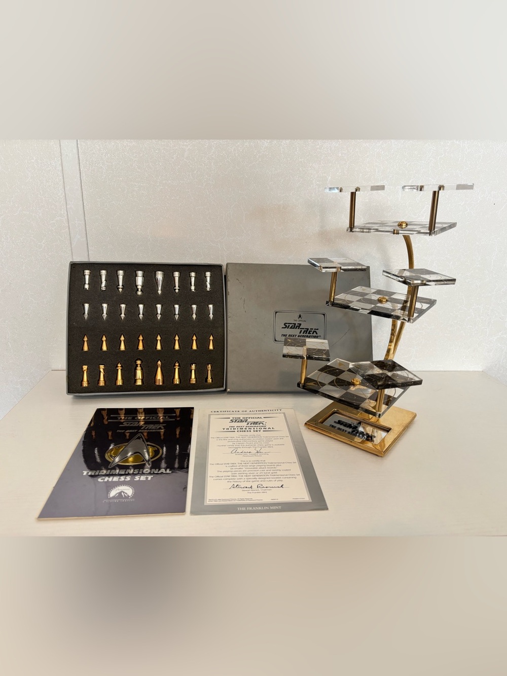 RARE Franklin Mint Star Trek 3D Chess